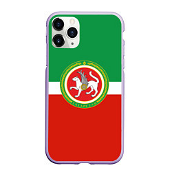 Чехол iPhone 11 Pro матовый Татарстан: флаг, цвет: 3D-светло-сиреневый