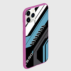 Чехол iPhone 11 Pro матовый CS:GO Vulcan Style, цвет: 3D-фиолетовый — фото 2