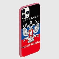 Чехол iPhone 11 Pro матовый Донецкая народная республика, цвет: 3D-малиновый — фото 2