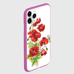 Чехол iPhone 11 Pro матовый Вышивка 22, цвет: 3D-фиолетовый — фото 2