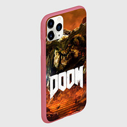 Чехол iPhone 11 Pro матовый DOOM 4: Hell Cyberdemon, цвет: 3D-малиновый — фото 2