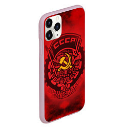 Чехол iPhone 11 Pro матовый СССР, цвет: 3D-розовый — фото 2