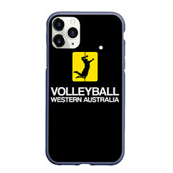 Чехол iPhone 11 Pro матовый Волейбол 67, цвет: 3D-серый