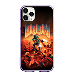 Чехол iPhone 11 Pro матовый DOOM: 1993, цвет: 3D-светло-сиреневый