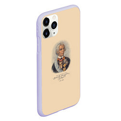 Чехол iPhone 11 Pro матовый Александр Суворов 1730-1800, цвет: 3D-светло-сиреневый — фото 2