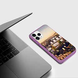 Чехол iPhone 11 Pro матовый Чехия Прага, цвет: 3D-фиолетовый — фото 2