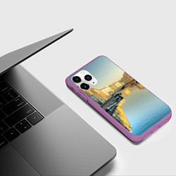 Чехол iPhone 11 Pro матовый Питер, цвет: 3D-фиолетовый — фото 2