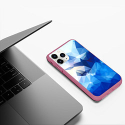 Чехол iPhone 11 Pro матовый Абстракция, цвет: 3D-малиновый — фото 2