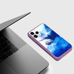 Чехол iPhone 11 Pro матовый Абстракция, цвет: 3D-фиолетовый — фото 2