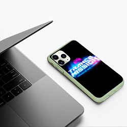 Чехол iPhone 11 Pro матовый Trancemission: Trance we love, цвет: 3D-салатовый — фото 2