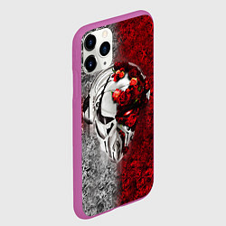 Чехол iPhone 11 Pro матовый Pirate Station: Flowers, цвет: 3D-фиолетовый — фото 2