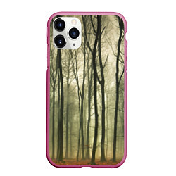 Чехол iPhone 11 Pro матовый Чарующий лес, цвет: 3D-малиновый