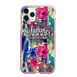 Чехол iPhone 11 Pro матовый Summer time 2, цвет: 3D-розовый