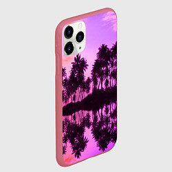 Чехол iPhone 11 Pro матовый Hawaii dream, цвет: 3D-малиновый — фото 2