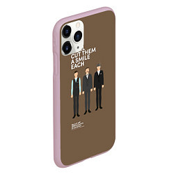 Чехол iPhone 11 Pro матовый We'll cut them a smile each, цвет: 3D-розовый — фото 2