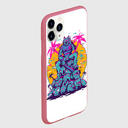 Чехол iPhone 11 Pro матовый Hotline Miami: Throne, цвет: 3D-малиновый — фото 2