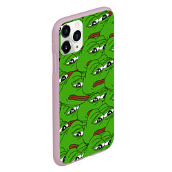 Чехол iPhone 11 Pro матовый Sad frogs, цвет: 3D-розовый — фото 2