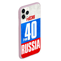 Чехол iPhone 11 Pro матовый Russia: from 40, цвет: 3D-розовый — фото 2