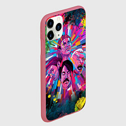 Чехол iPhone 11 Pro матовый Red Hot Chili Peppers Art, цвет: 3D-малиновый — фото 2