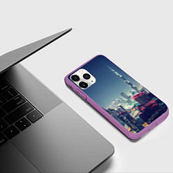 Чехол iPhone 11 Pro матовый Дубай, цвет: 3D-фиолетовый — фото 2