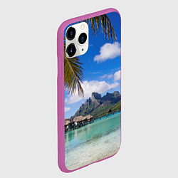 Чехол iPhone 11 Pro матовый Бора-Бора, цвет: 3D-фиолетовый — фото 2