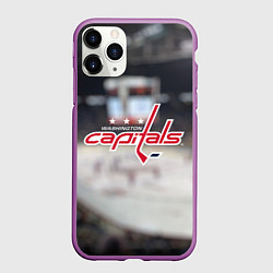 Чехол iPhone 11 Pro матовый Washington Capitals, цвет: 3D-фиолетовый