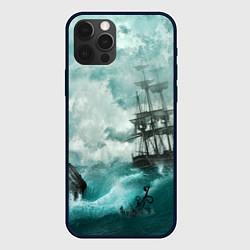 Чехол для iPhone 12 Pro Max Море, цвет: 3D-черный