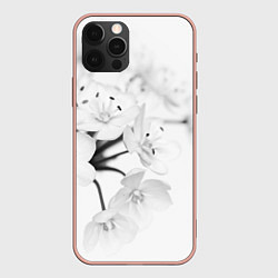 Чехол для iPhone 12 Pro Max Белая сакура, цвет: 3D-светло-розовый