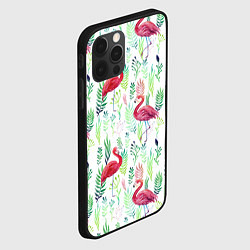 Чехол для iPhone 12 Pro Max Цветы и бабочки 2, цвет: 3D-черный — фото 2