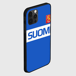 Чехол для iPhone 12 Pro Max Сборная Финляндии: домашняя форма, цвет: 3D-черный — фото 2