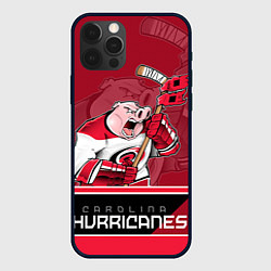 Чехол для iPhone 12 Pro Max Carolina Hurricanes, цвет: 3D-черный