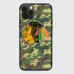 Чехол для iPhone 12 Pro Max Blackhawks Camouflage, цвет: 3D-черный