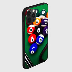 Чехол для iPhone 12 Pro Max Бильярд, цвет: 3D-черный — фото 2