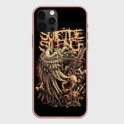 Чехол для iPhone 12 Pro Max Suicide Silence, цвет: 3D-светло-розовый