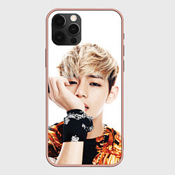 Чехол для iPhone 12 Pro Max Kim TaeHyung, цвет: 3D-светло-розовый