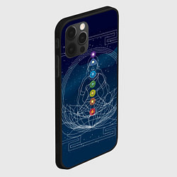 Чехол для iPhone 12 Pro Max Йога мандала - энергетические зоны, цвет: 3D-черный — фото 2
