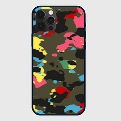 Чехол iPhone 12 Pro Max Цветной камуфляж