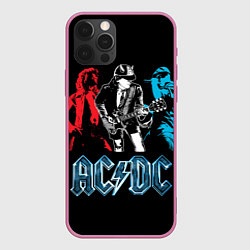 Чехол для iPhone 12 Pro Max AC/DC: Ice & Fire, цвет: 3D-малиновый