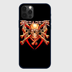 Чехол iPhone 12 Pro Max Megadeth: Gold Skull