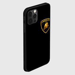 Чехол для iPhone 12 Pro Max Lamborghini, цвет: 3D-черный — фото 2