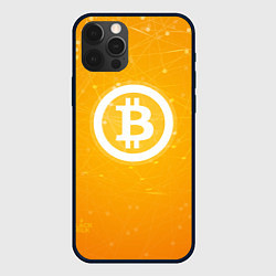Чехол для iPhone 12 Pro Max Bitcoin Orange, цвет: 3D-черный