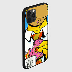 Чехол для iPhone 12 Pro Max Homer with donut, цвет: 3D-черный — фото 2