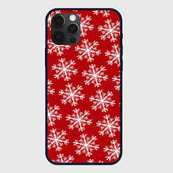 Чехол iPhone 12 Pro Max Новогодние Снежинки