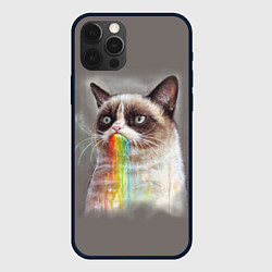 Чехол для iPhone 12 Pro Max Grumpy Cat, цвет: 3D-черный