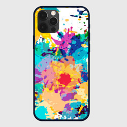 Чехол для iPhone 12 Pro Max Пятна краски, цвет: 3D-черный