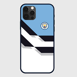 Чехол для iPhone 12 Pro Max Manchester City FC: White style, цвет: 3D-черный