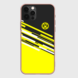 Чехол для iPhone 12 Pro Max Borussia FC: Sport Line 2018, цвет: 3D-светло-розовый