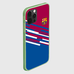 Чехол для iPhone 12 Pro Max Barcelona FC: Sport Line 2018, цвет: 3D-салатовый — фото 2