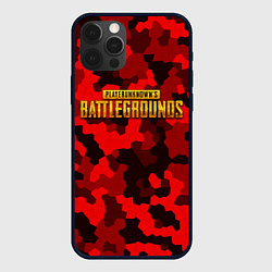 Чехол для iPhone 12 Pro Max PUBG: Red Mozaic, цвет: 3D-черный