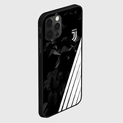 Чехол для iPhone 12 Pro Max FC Juventus: Abstract, цвет: 3D-черный — фото 2